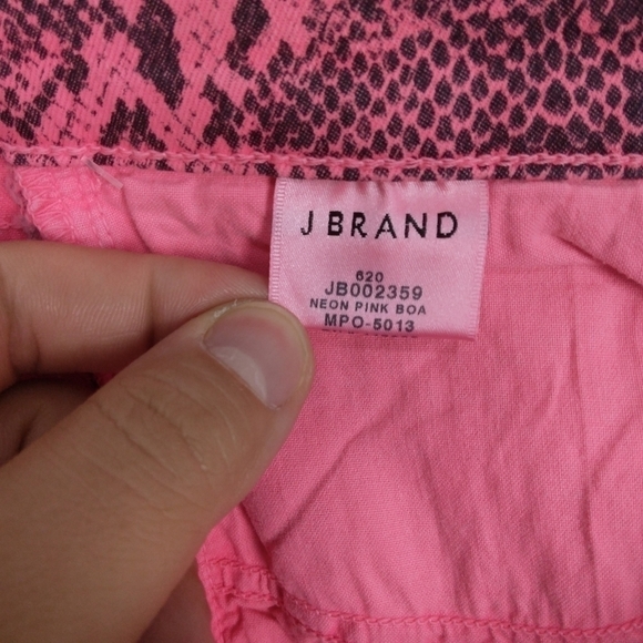 NWT J Brand Pink Animal Print Boa Skinny Jeans - Picture 8 of 12